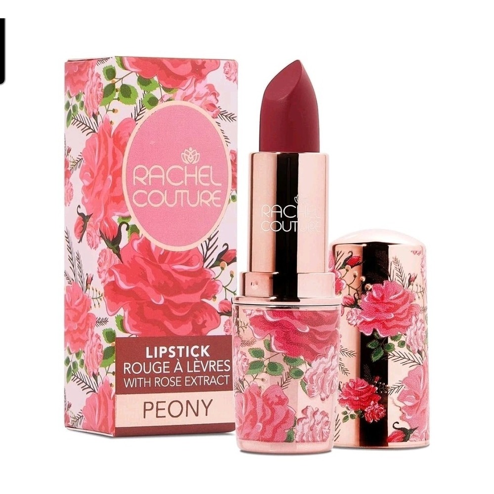 Rachel Couture Matte Lipstick with High Impact Color | PEONY